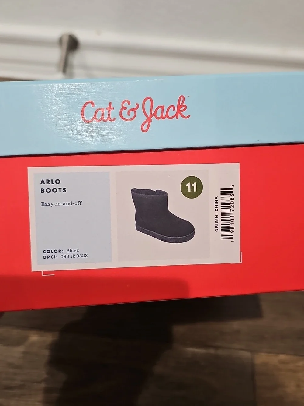 Cat & Jack Black Faux Suede Short Boots